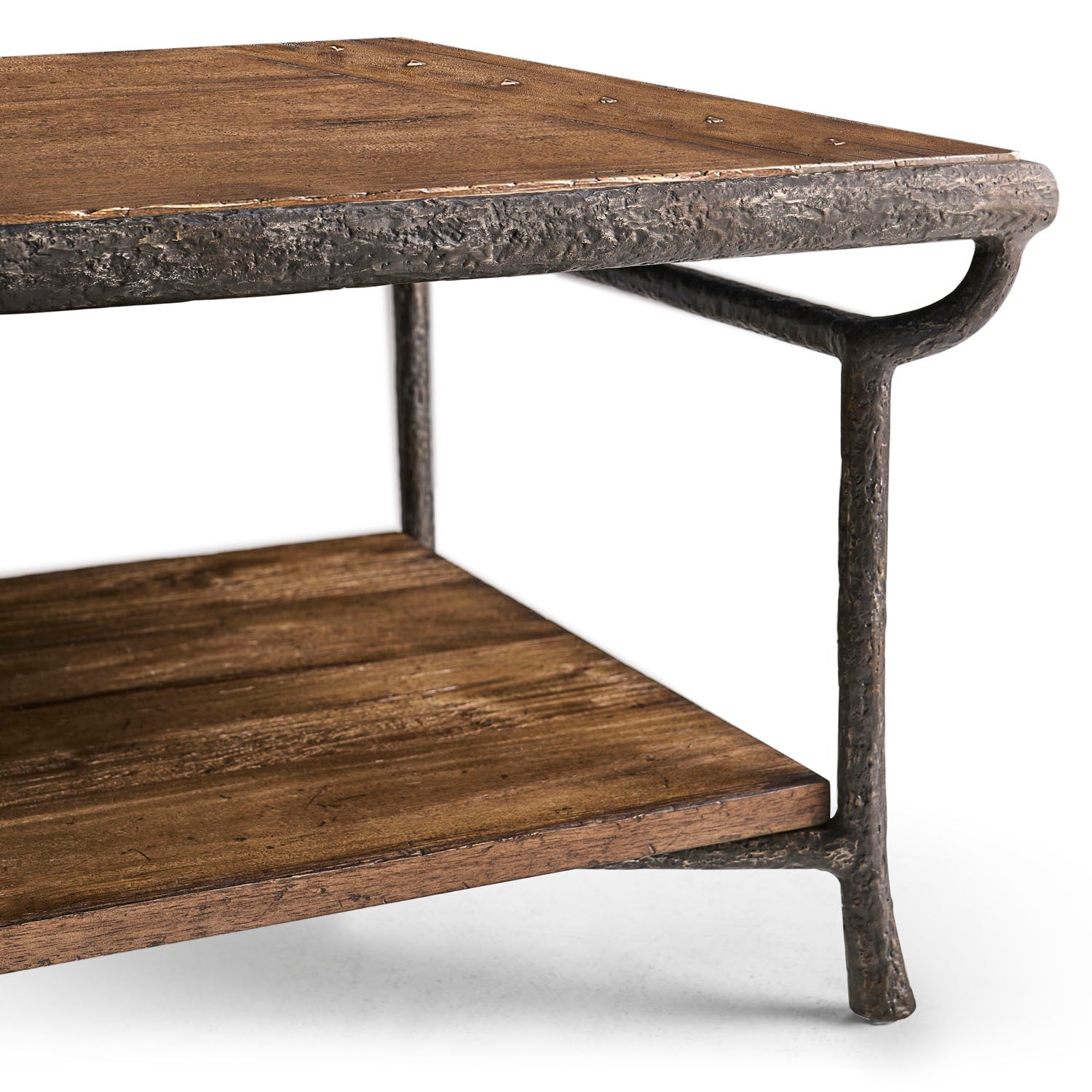 Jonathan Charles Forge Iron Cocktail Table