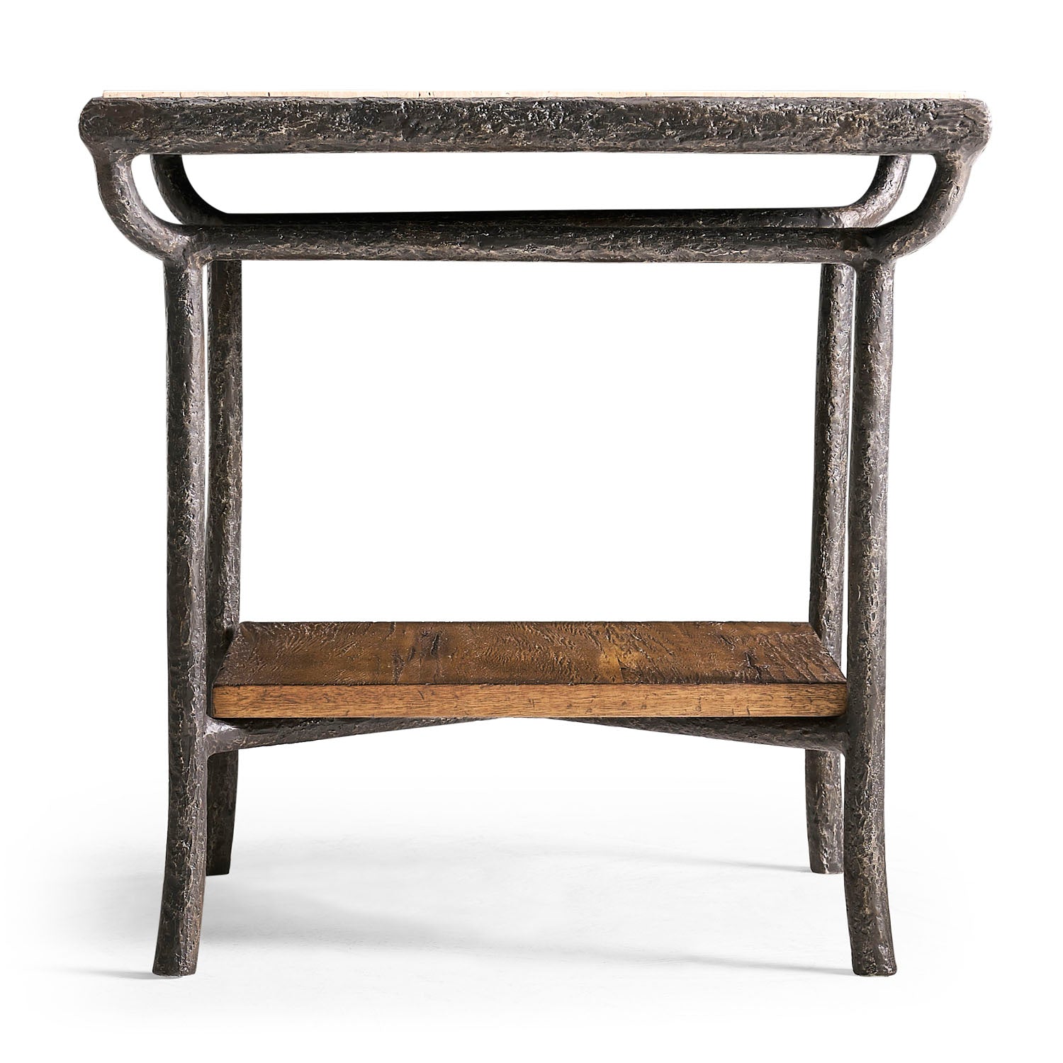 Jonathan Charles Forge Iron Square End Table