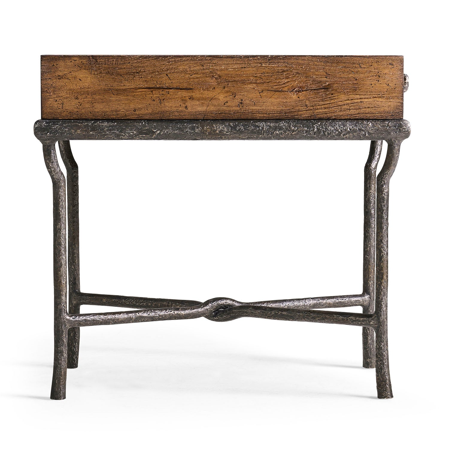 Jonathan Charles Forge Iron Storage Side Table