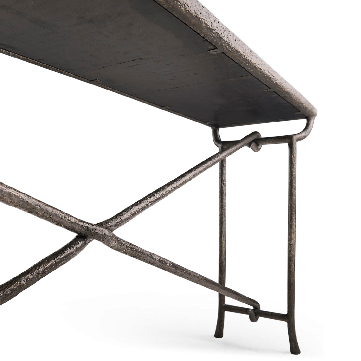 Jonathan Charles Forge Iron Console Table