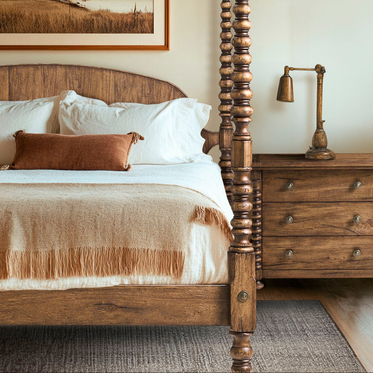 Jonathan Charles Tamarisk 3 Drawer Nightstand