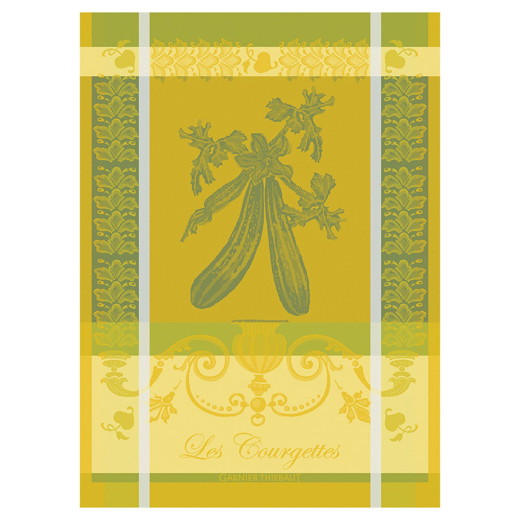 Garnier Thiebaut Les Courgettes Jonquille Jacquard Kitchen Towel Set of 4