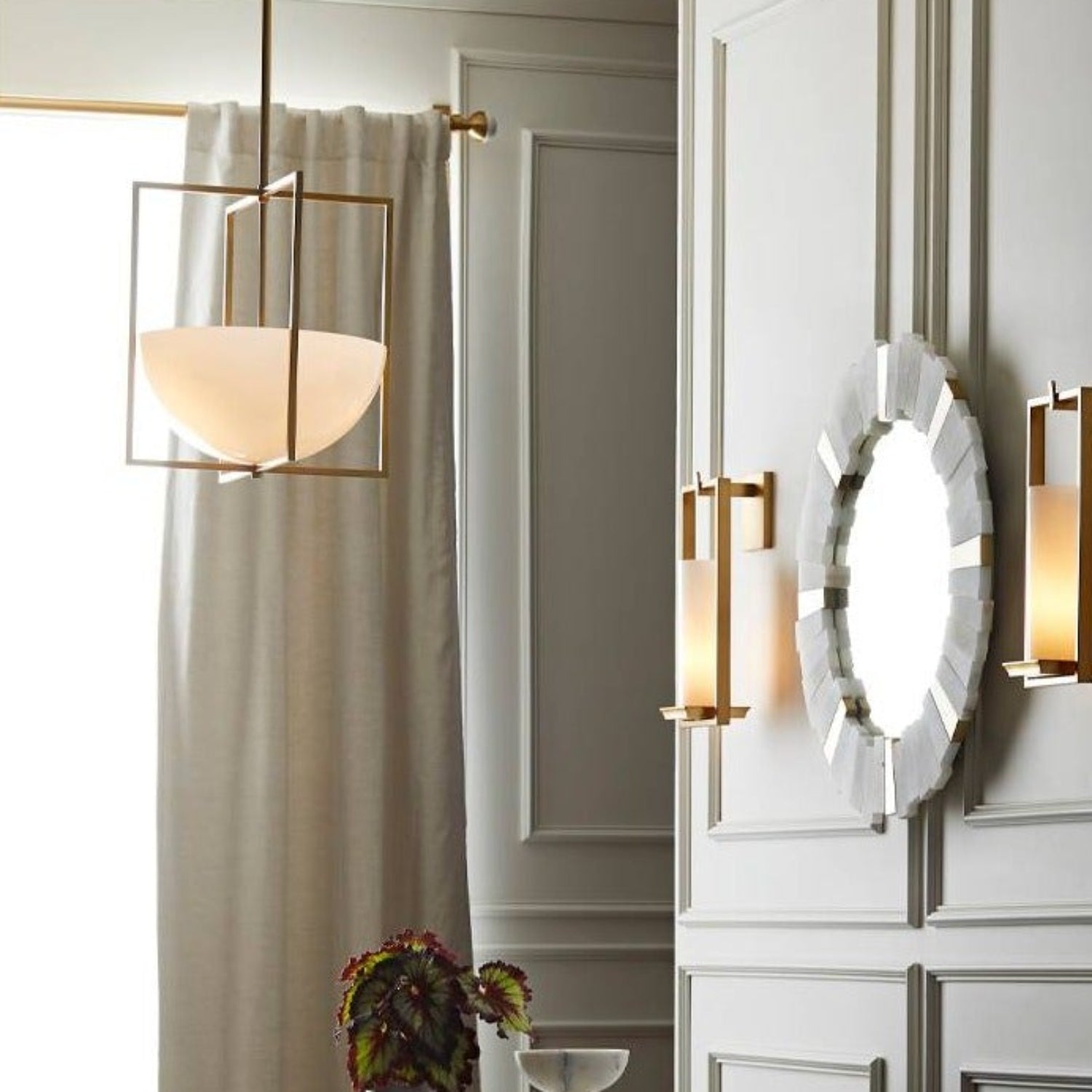 Arteriors Royce Antique Brass Pendant