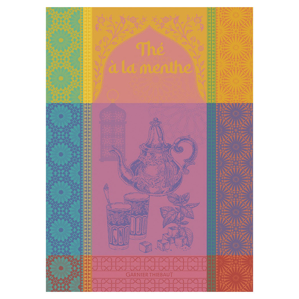 Garnier Thiebaut The Menthe Rose Jacquard Kitchen Towel Set of 4