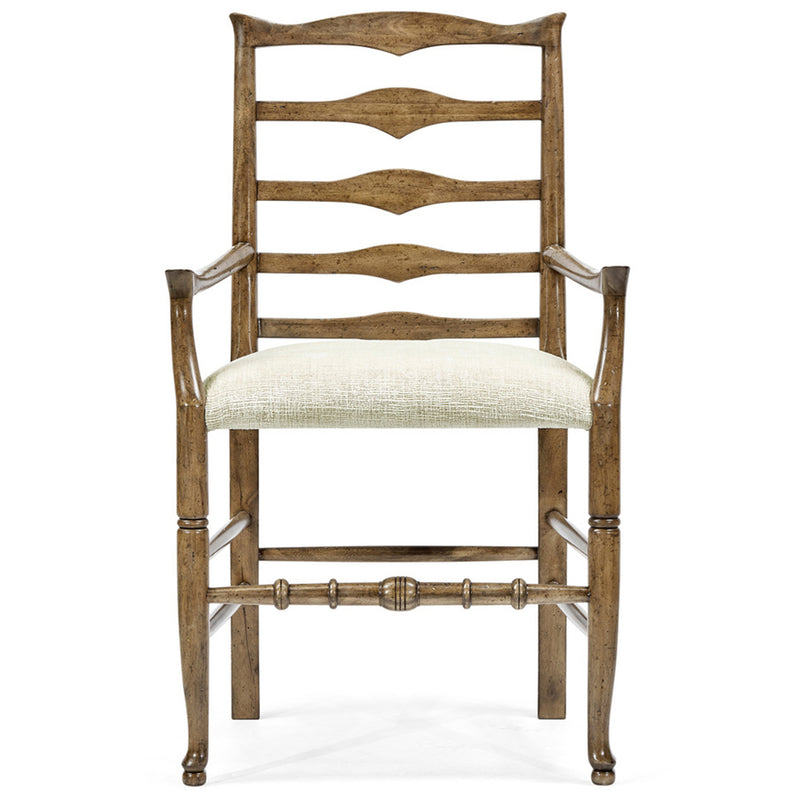 Jonathan Charles Casual Accents Driftwood Ladderback Arm Chair