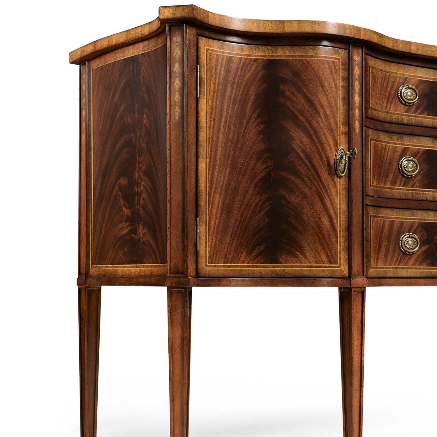 Jonathan Charles Windsor Credenza with Curved Doors