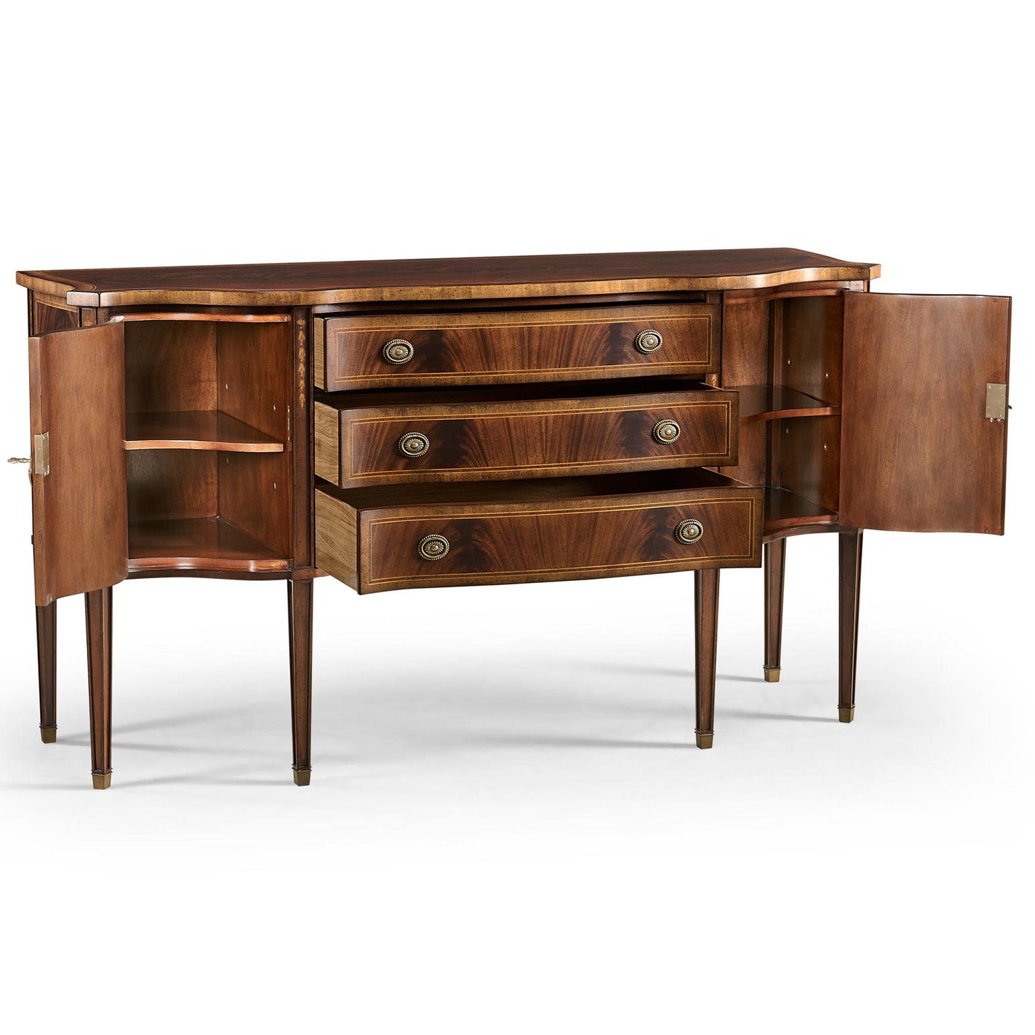 Jonathan Charles Windsor Credenza with Curved Doors