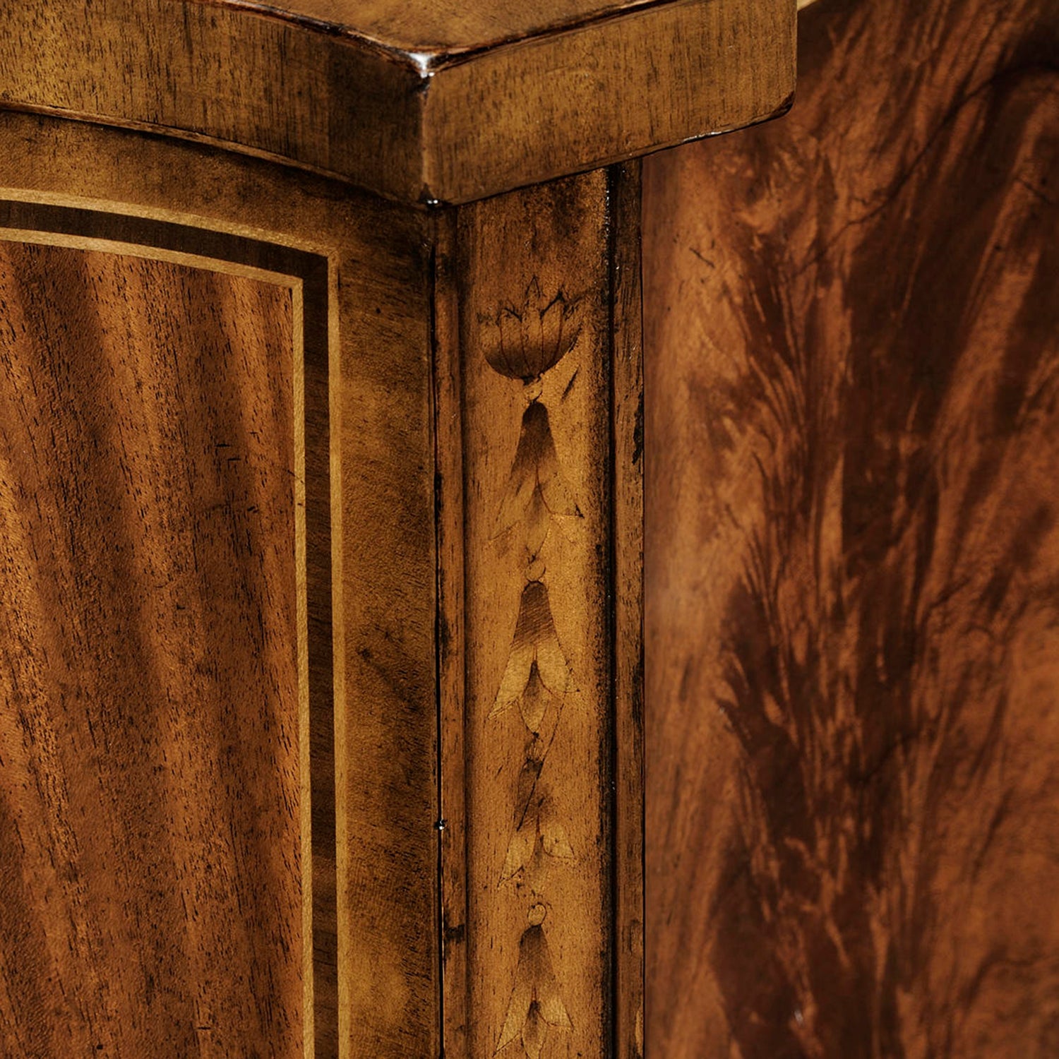 Jonathan Charles Windsor Credenza with Curved Doors