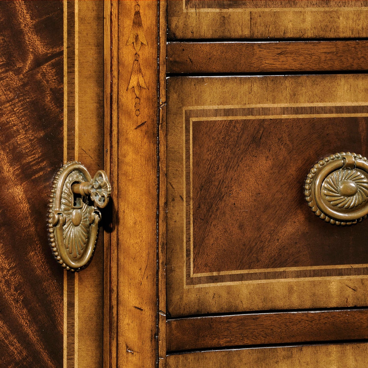 Jonathan Charles Windsor Credenza with Curved Doors