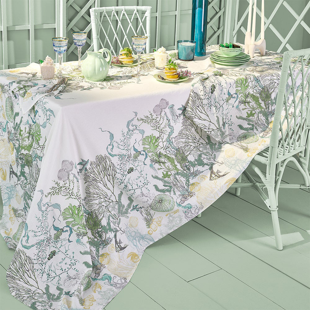 Garnier Thiebaut Balade Marine Verde Tablecloth