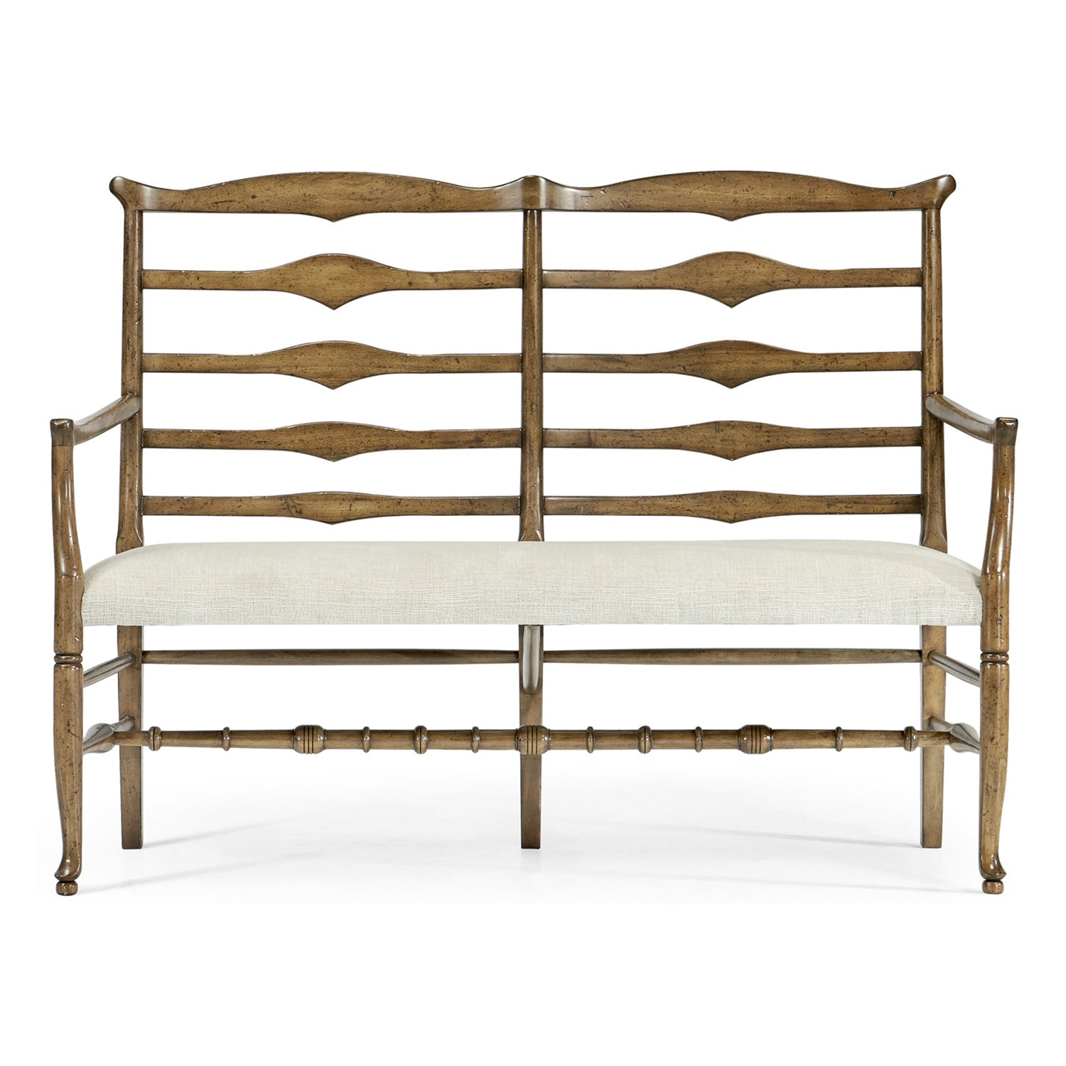 Jonathan Charles Casual Accents Driftwood Ladderback Bench