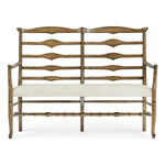 Jonathan Charles Casual Accents Driftwood Ladderback Bench