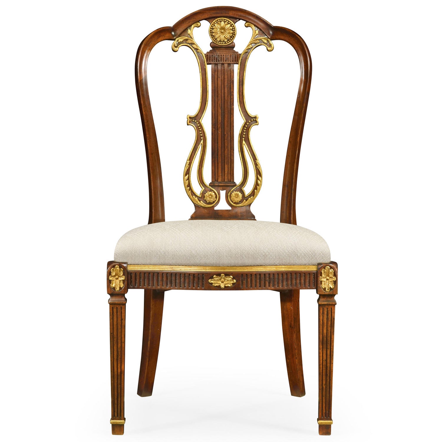 Jonathan Charles Buckingham Neo-classical Lyre Back Dining Chair