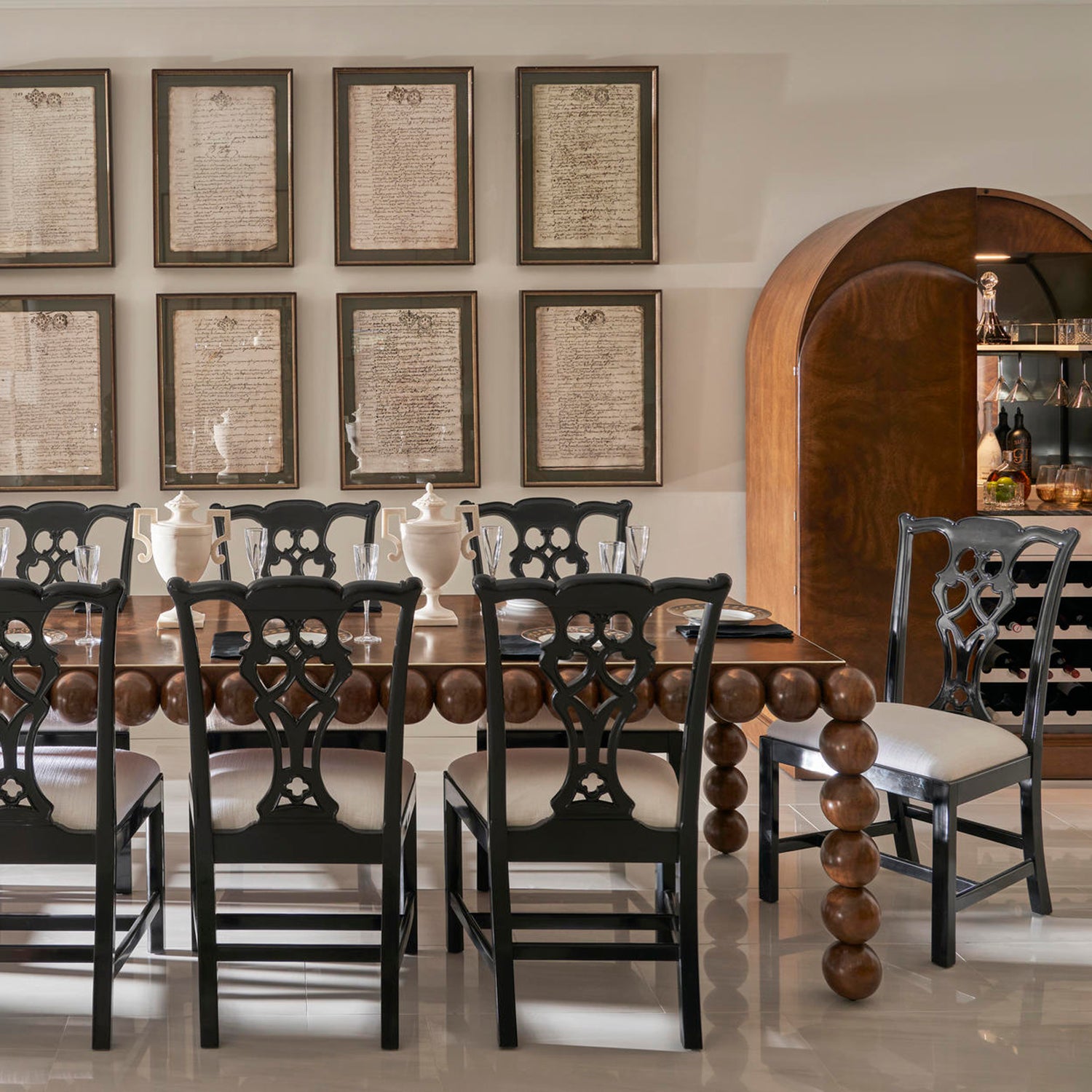 Jonathan Charles Reimagined Spark Chippendale Side Chair