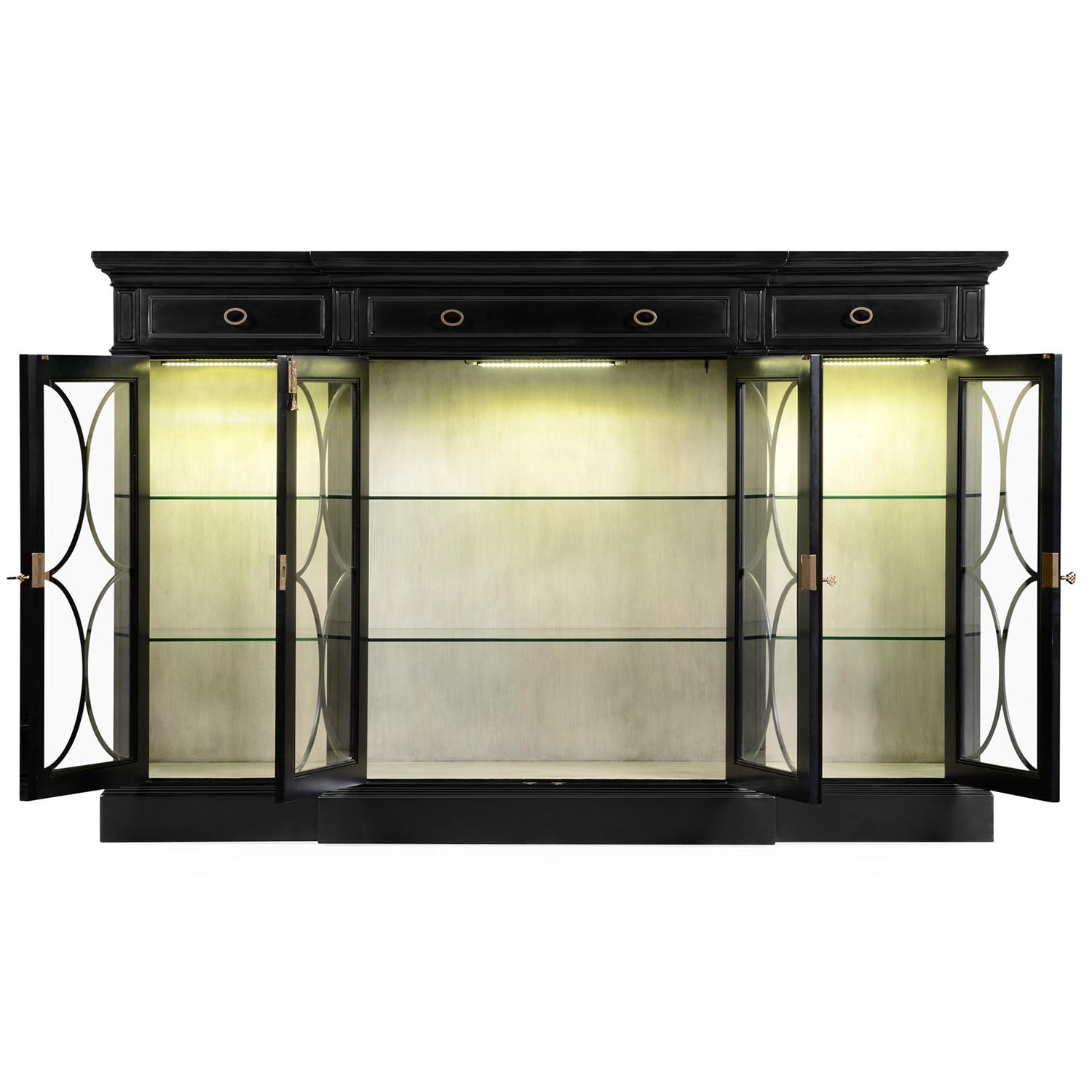 Jonathan Charles Breakfront Display Cabinet