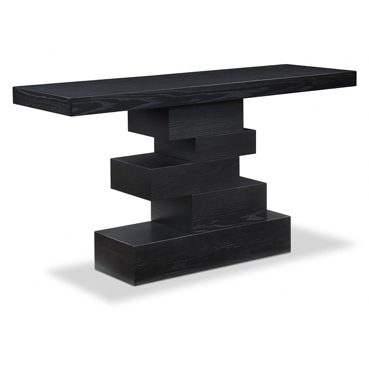 Westmount Black Ash Veneer Console Table in black ash veneer finish, primary product view