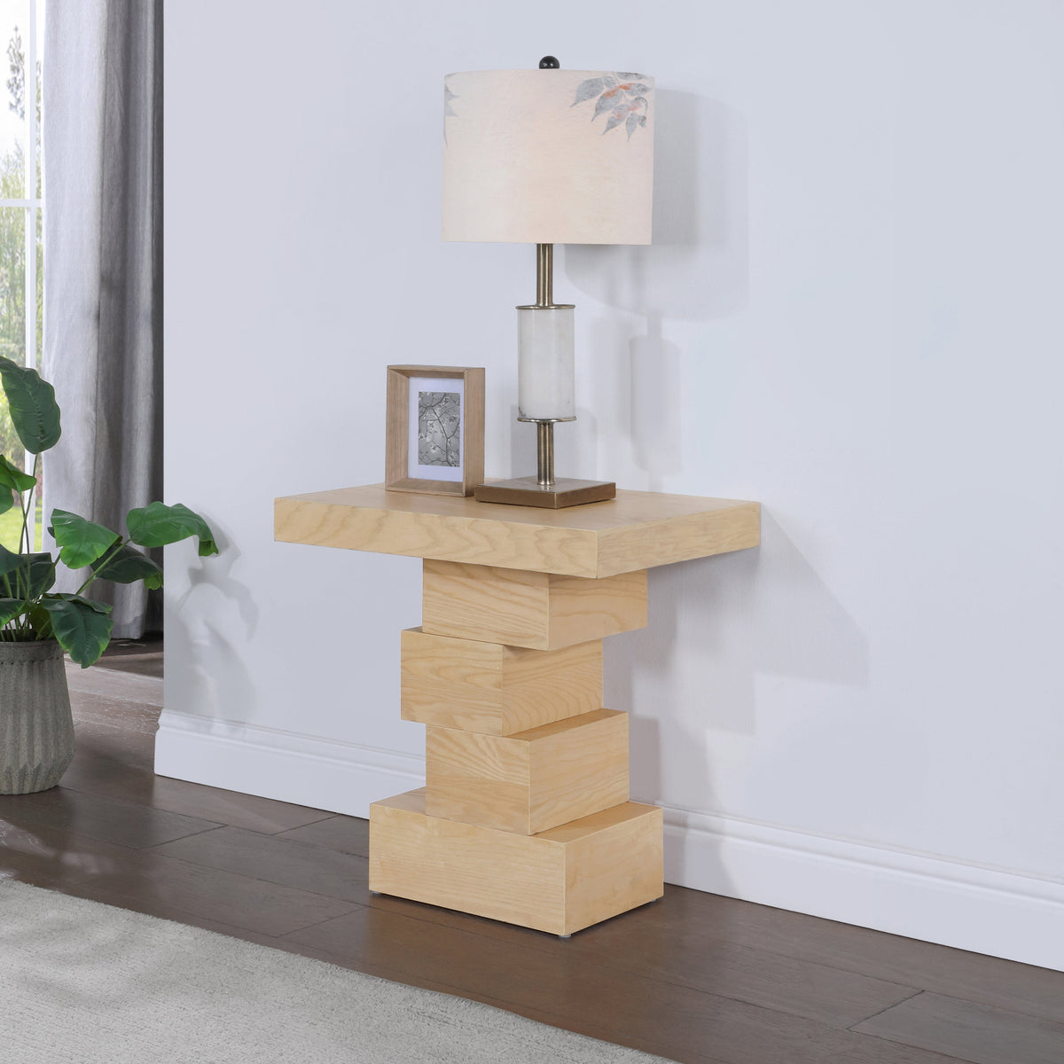 Westmount Natural Ash Veneer End Side Table Set of 2