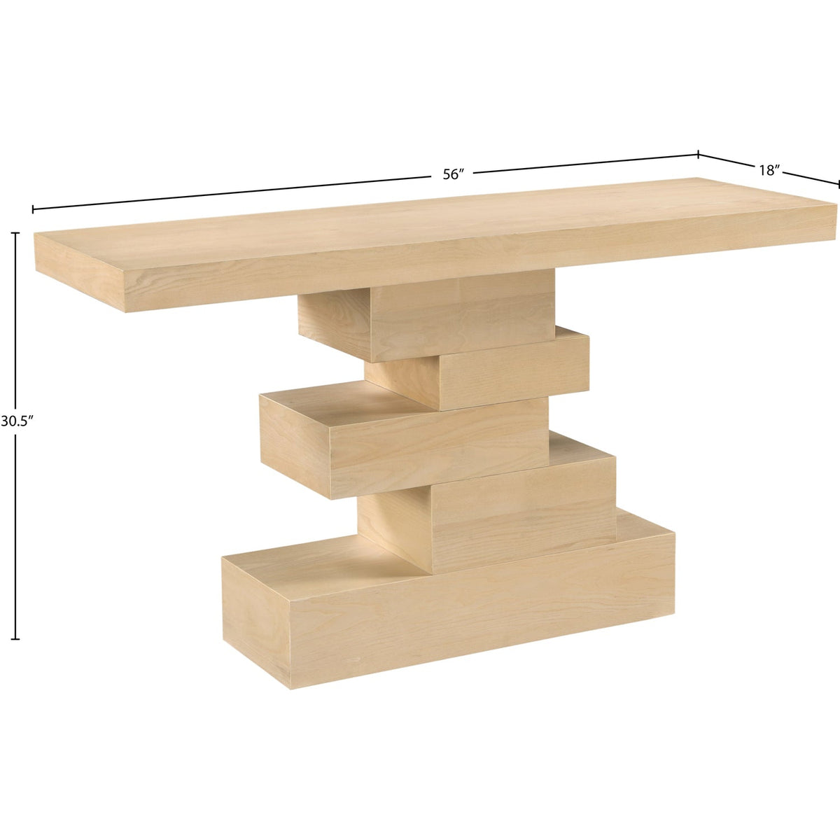 Westmount Natural Ash Veneer Console Table
