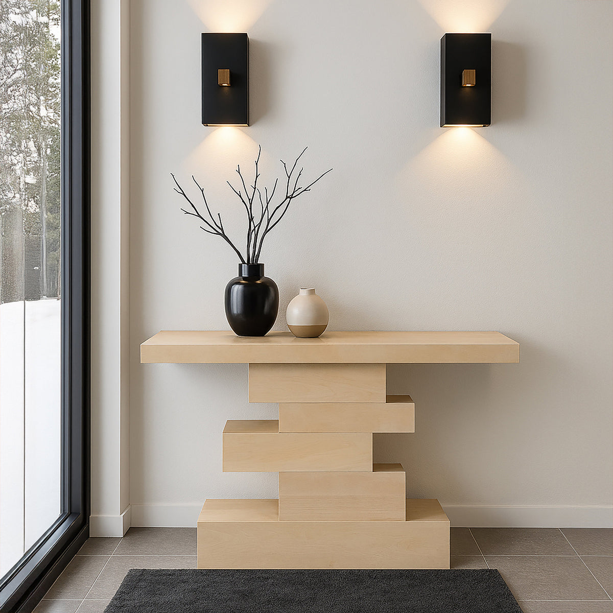 Westmount Natural Ash Veneer Console Table