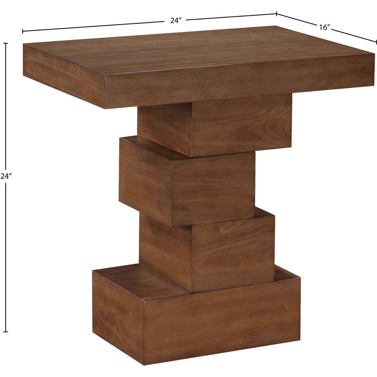 Westmount Walnut Ash Veneer End Side Table Set of 2