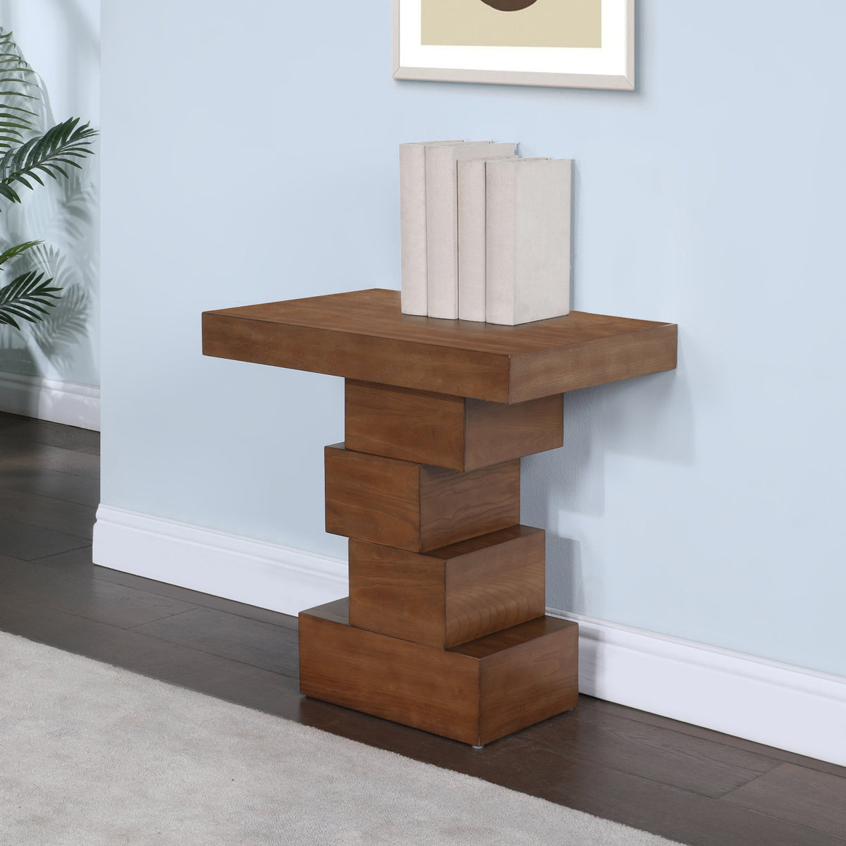 Westmount Walnut Ash Veneer End Side Table Set of 2