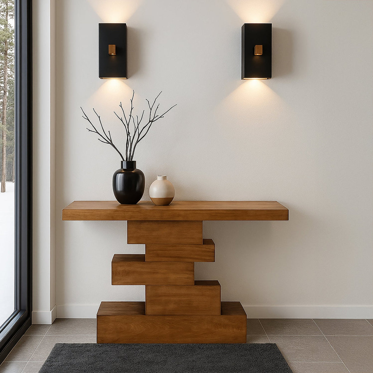 Westmount Walnut Ash Veneer Console Table
