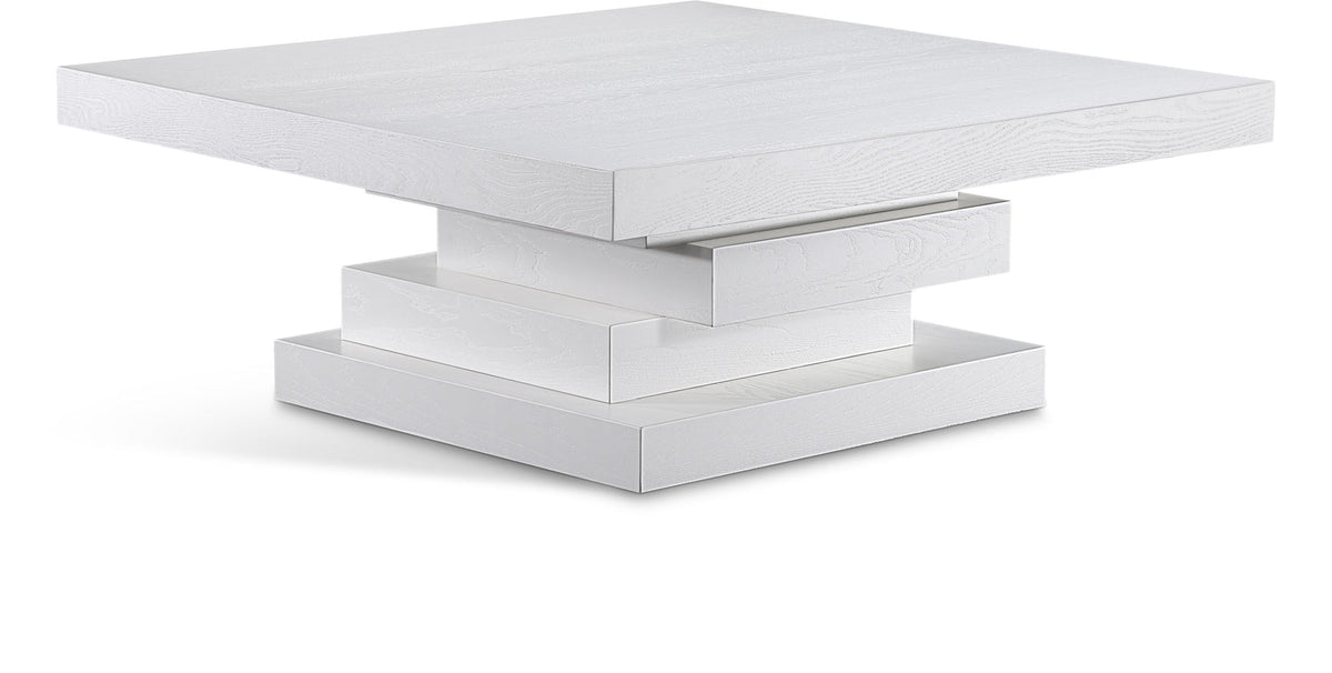 Westmount Off-White Ash Veneer Coffee Table in off-white wash ash veneer, primary product view
