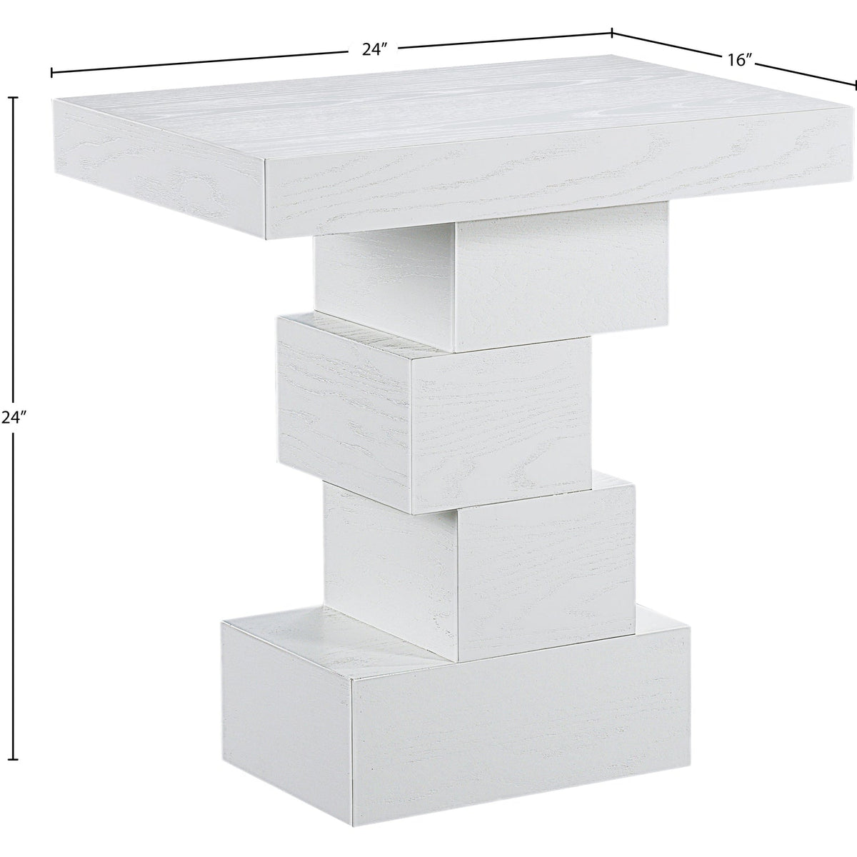 Westmount Off-White Ash Veneer End Side Table Set of 2