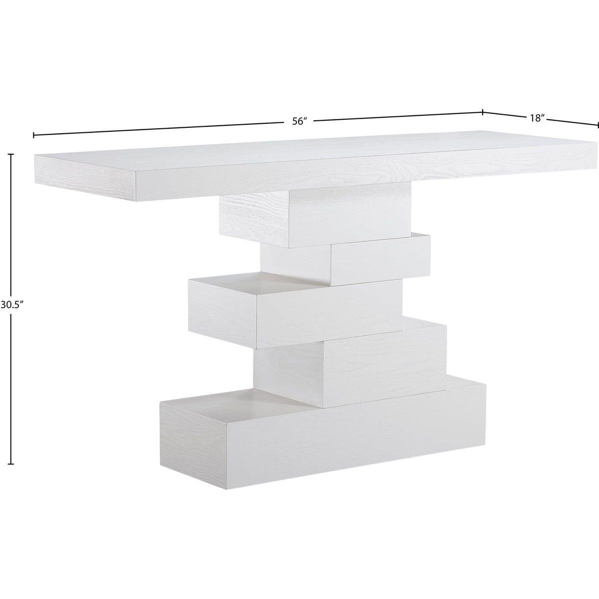 Westmount Off-White Ash Veneer Console Table