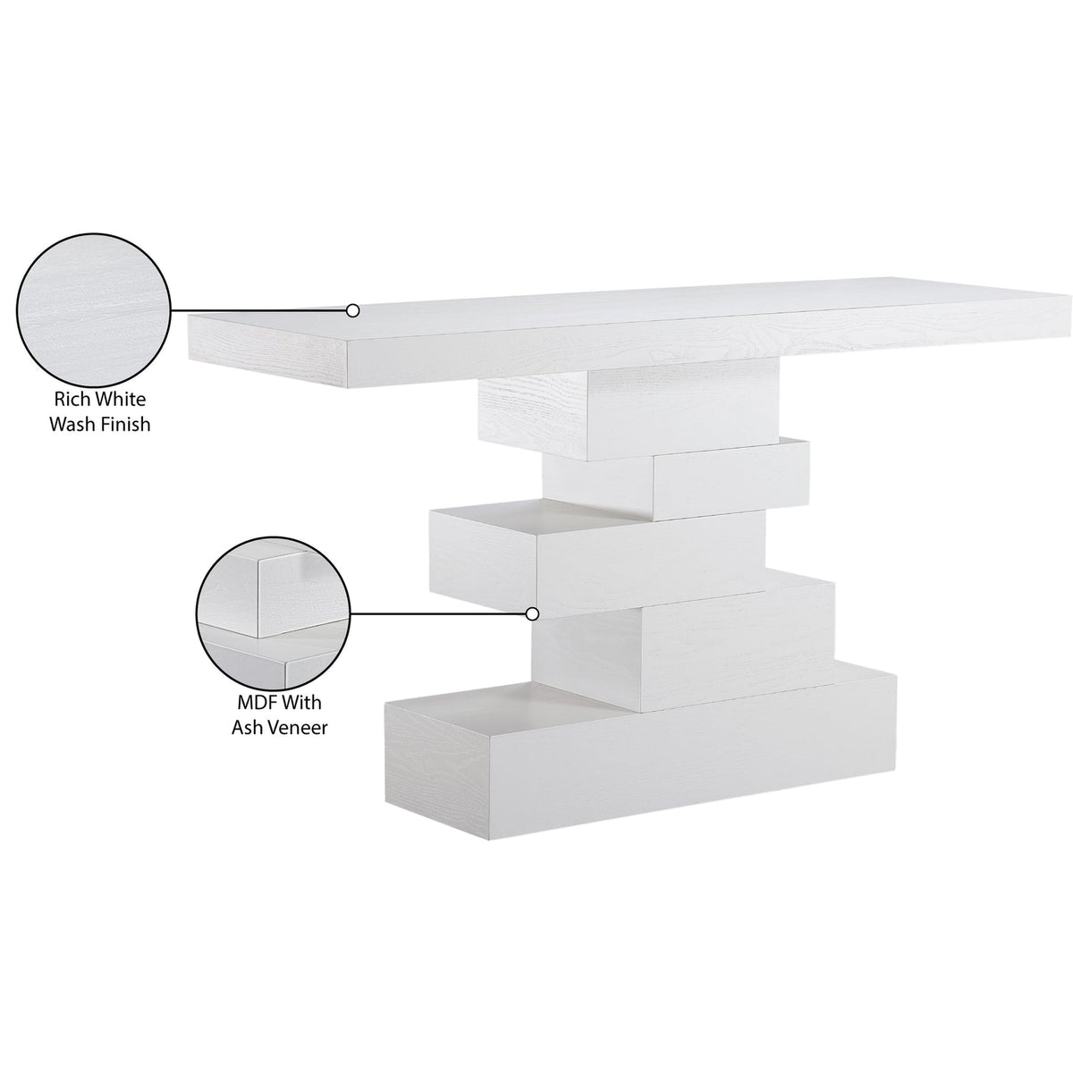 Westmount Off-White Ash Veneer Console Table