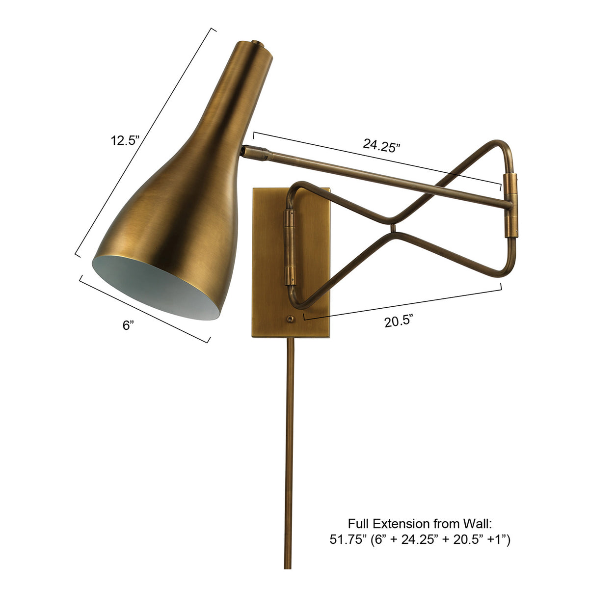 Jamie Young Lenz Swing Arm Wall Sconce