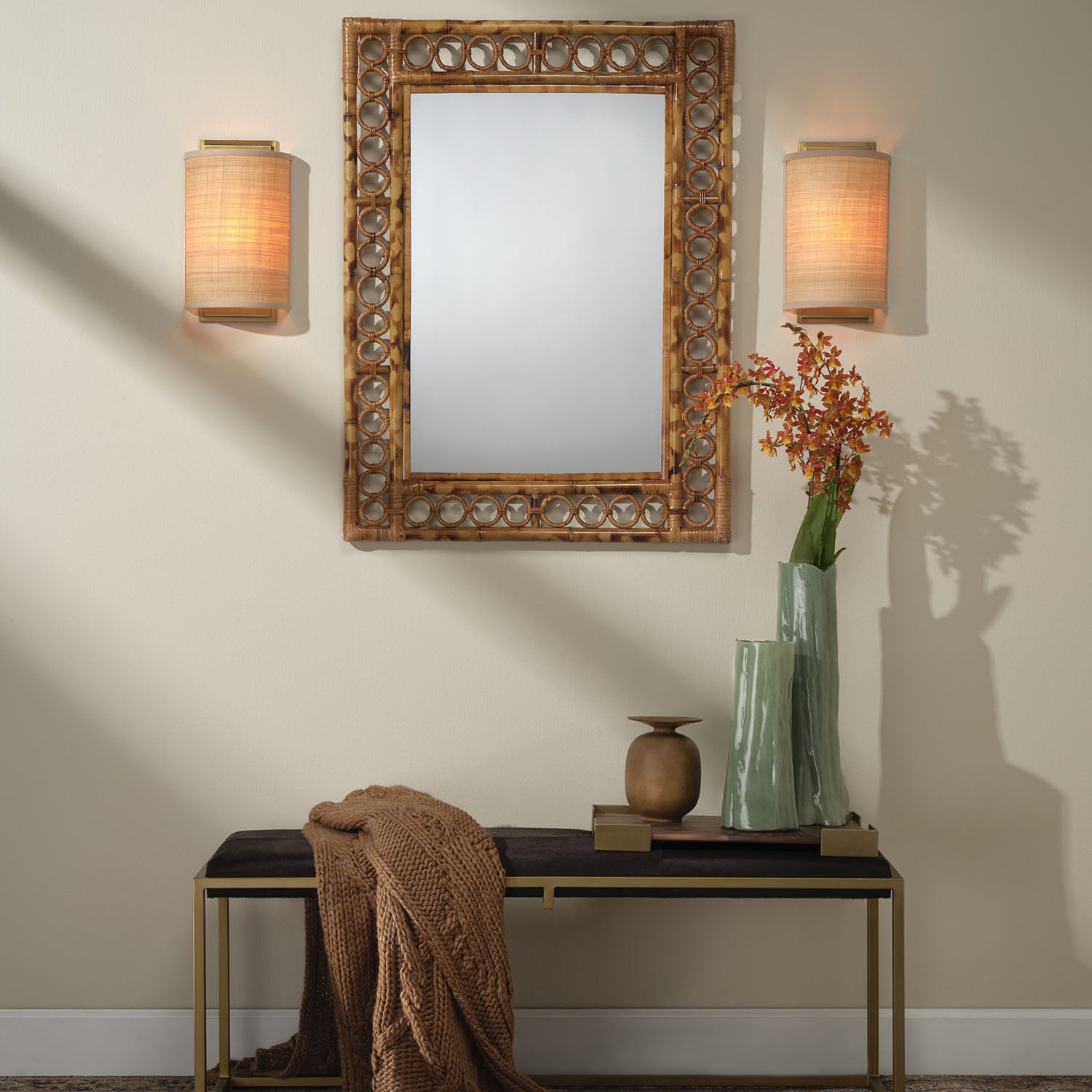 Jamie Young Riley Raffia Wall Sconce