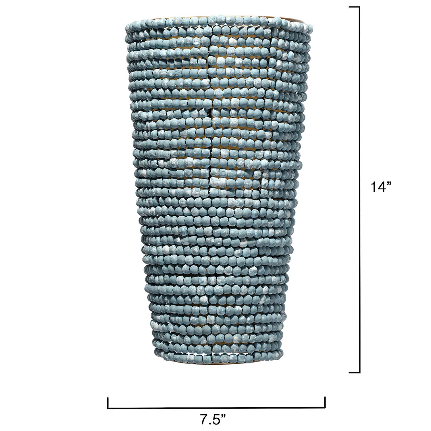 Jamie Young Seawall Beaded Cone Blue Wall Sconce