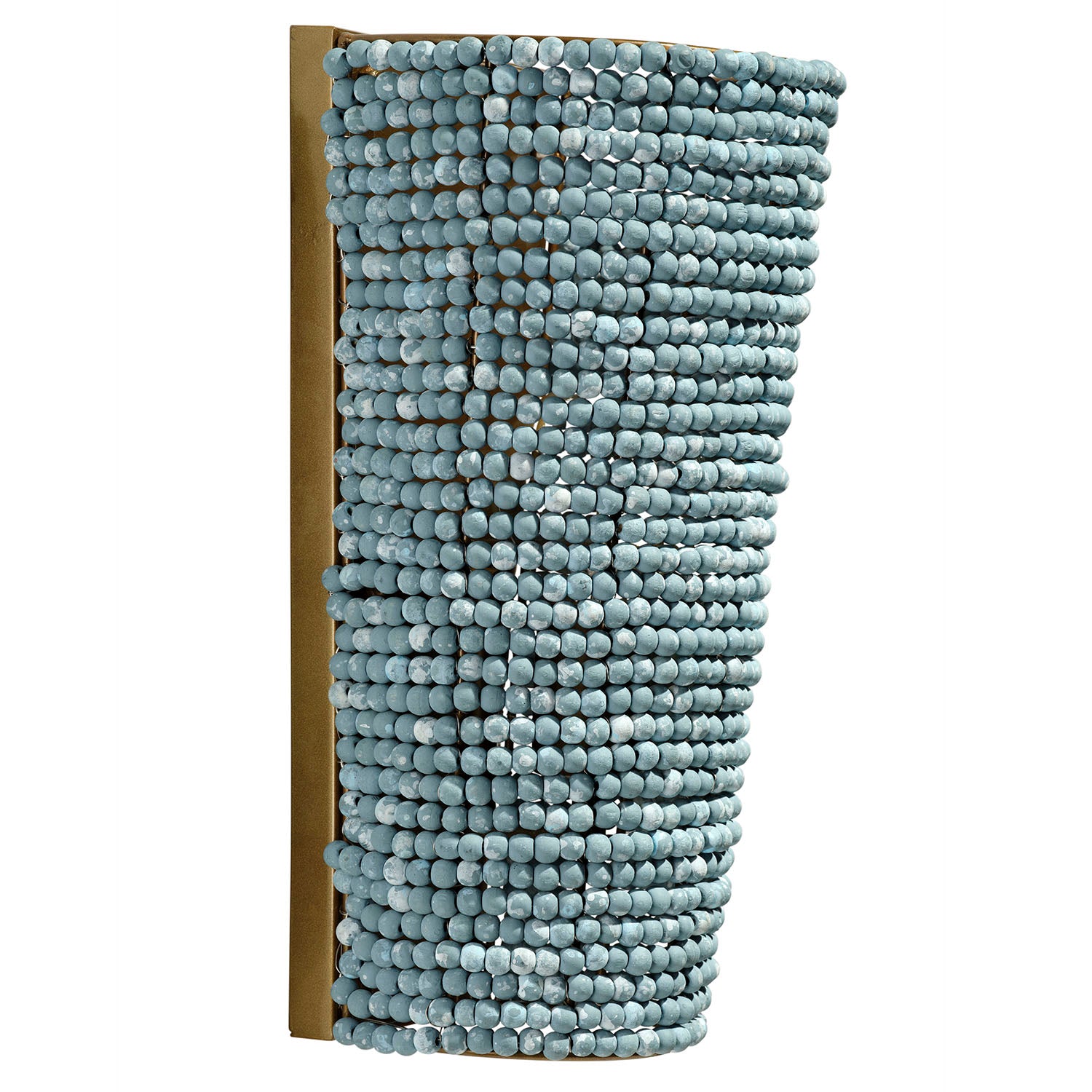 Jamie Young Seawall Beaded Cone Blue Wall Sconce