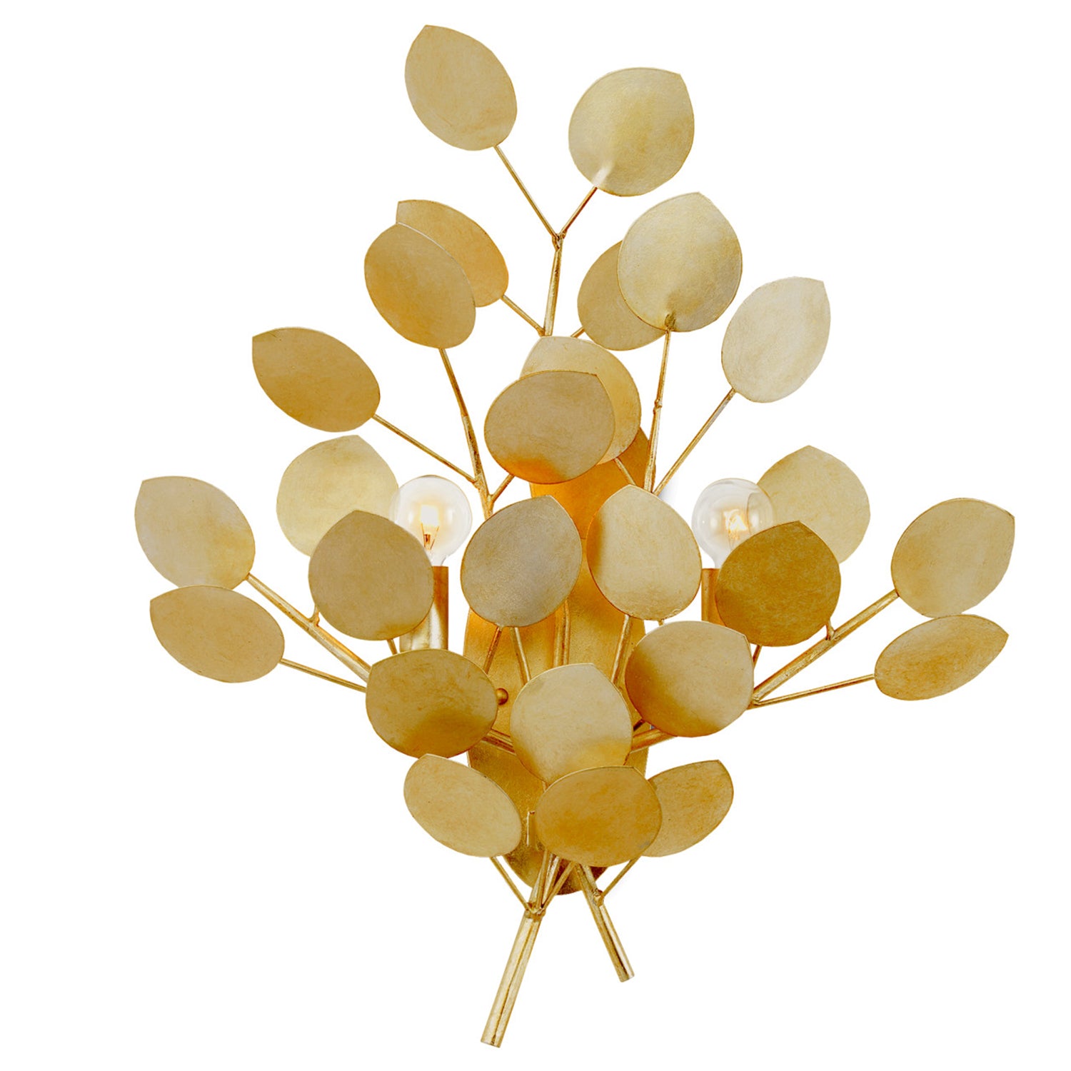 Currey & Co Lunaria Gold Wall Sconce