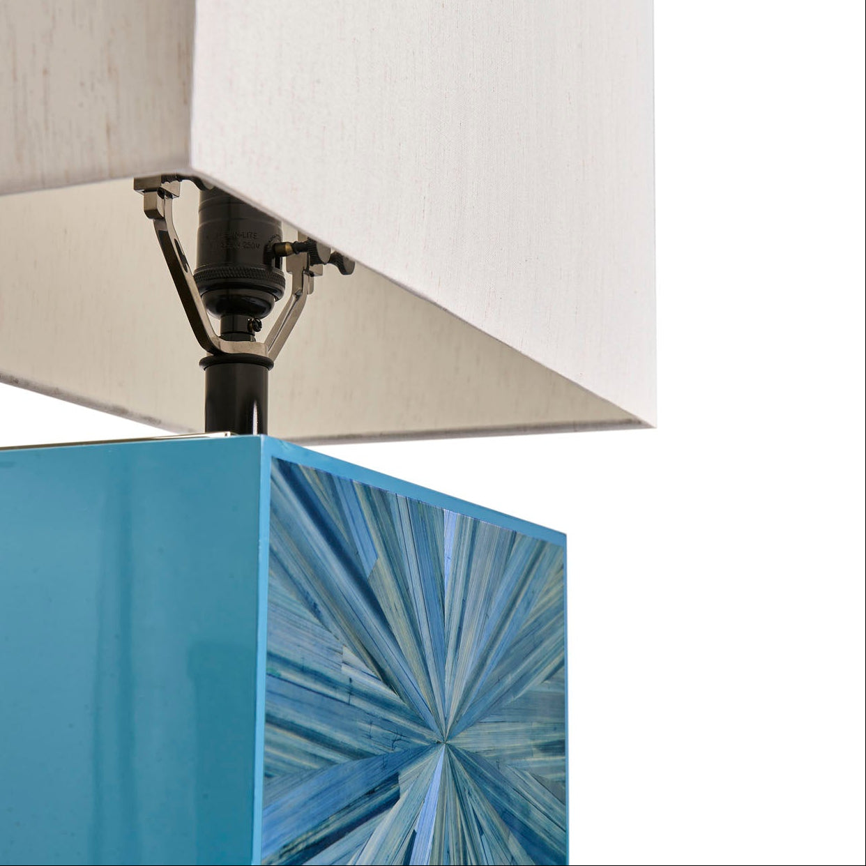Jonathan Charles Sapphire Horizontal Table Lamp