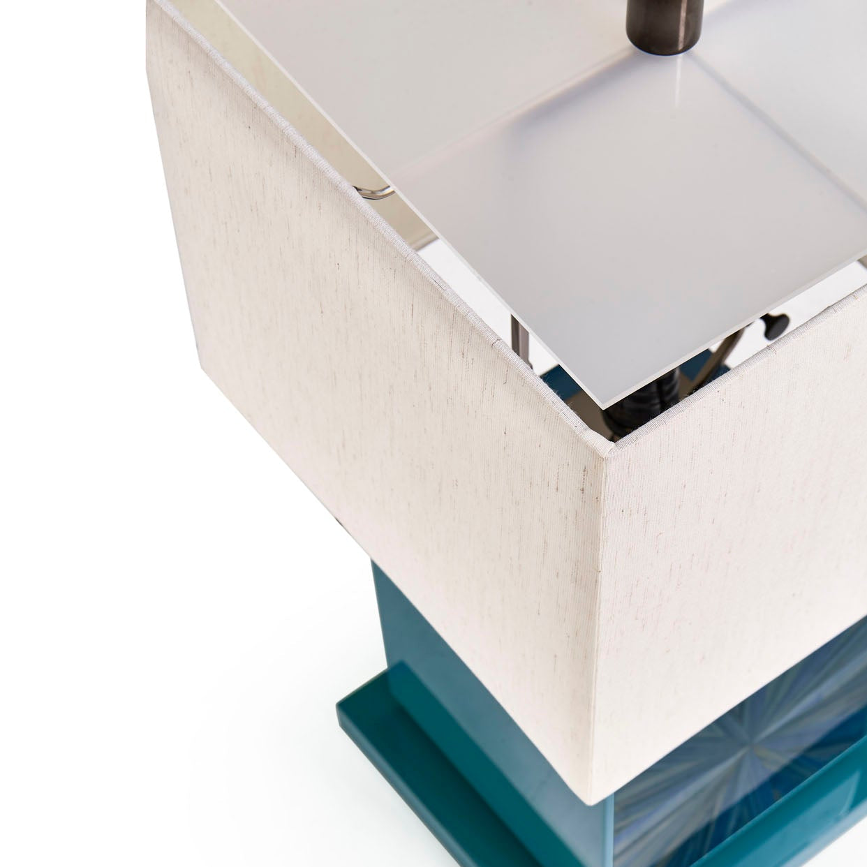 Jonathan Charles Sapphire Cube Table Lamp