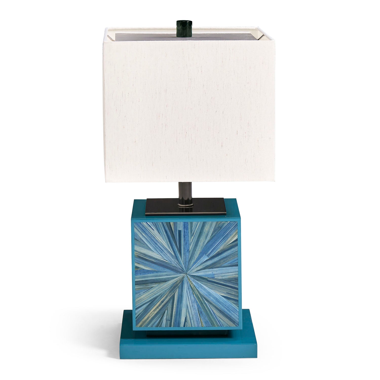 Jonathan Charles Sapphire Cube Table Lamp