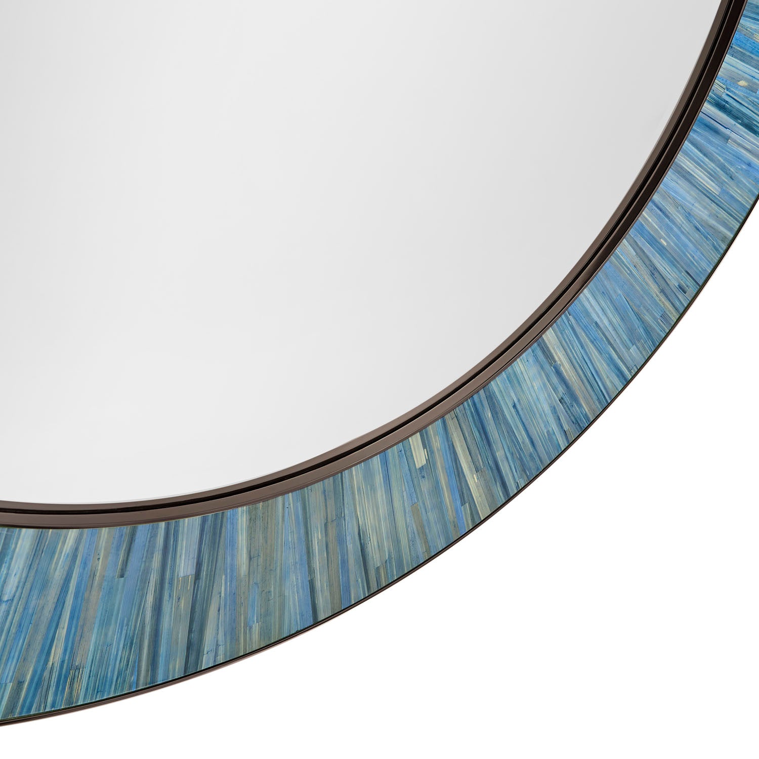 Jonathan Charles Sapphire Round Wall Mirror