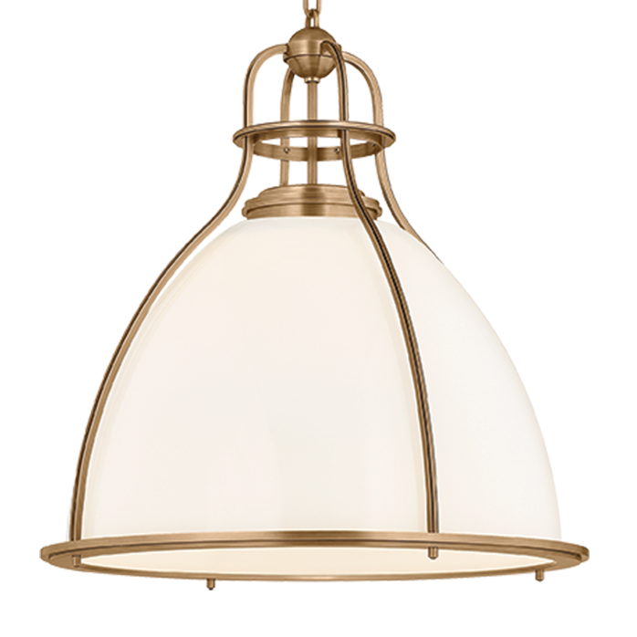 Hudson Valley Lighting Airmont Large Pendant in Patina Brass, primary product view