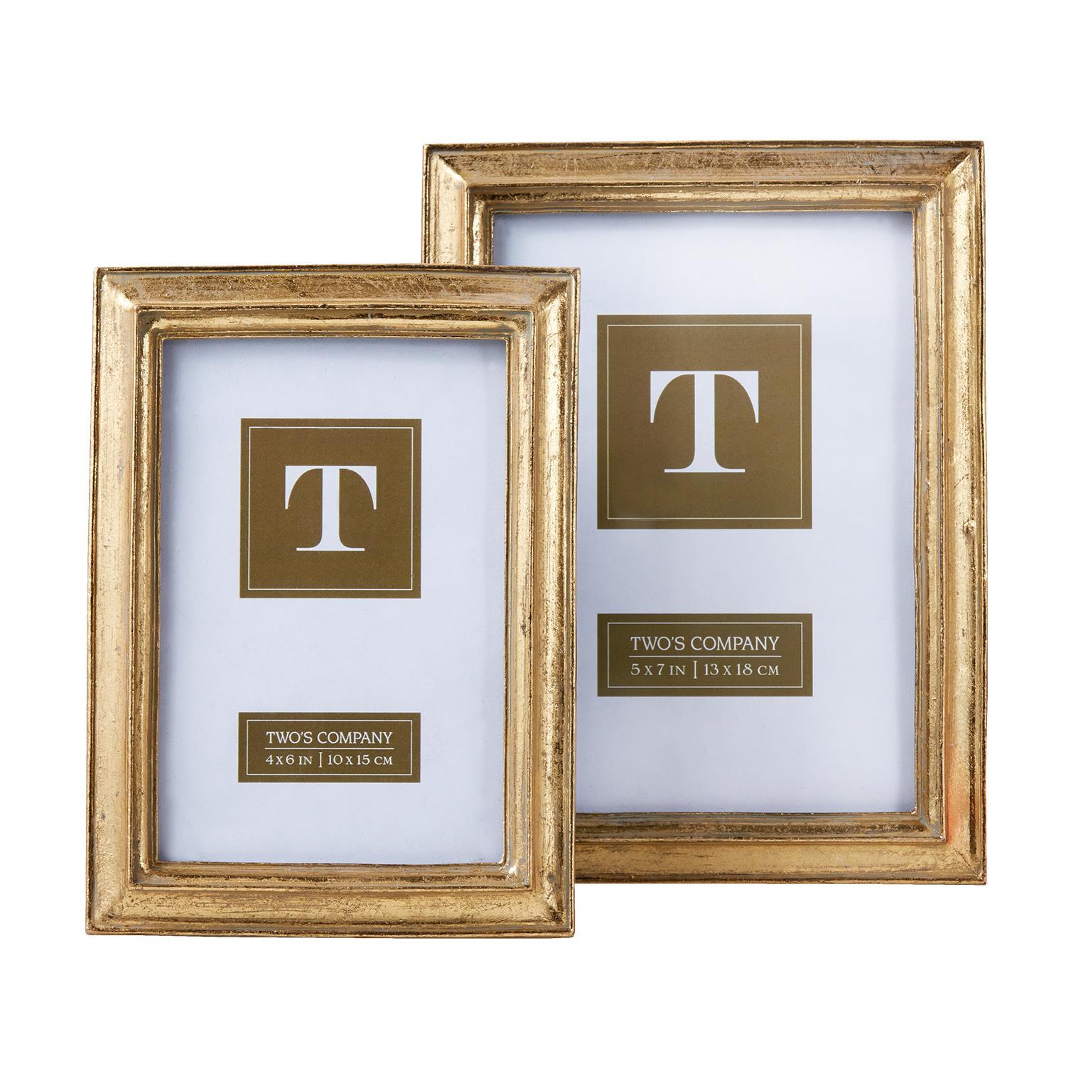Chatelet Gold Leaf Photo Frame Set of 2