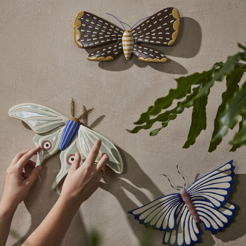 Sculpted Moth Wall Art Set of 2
