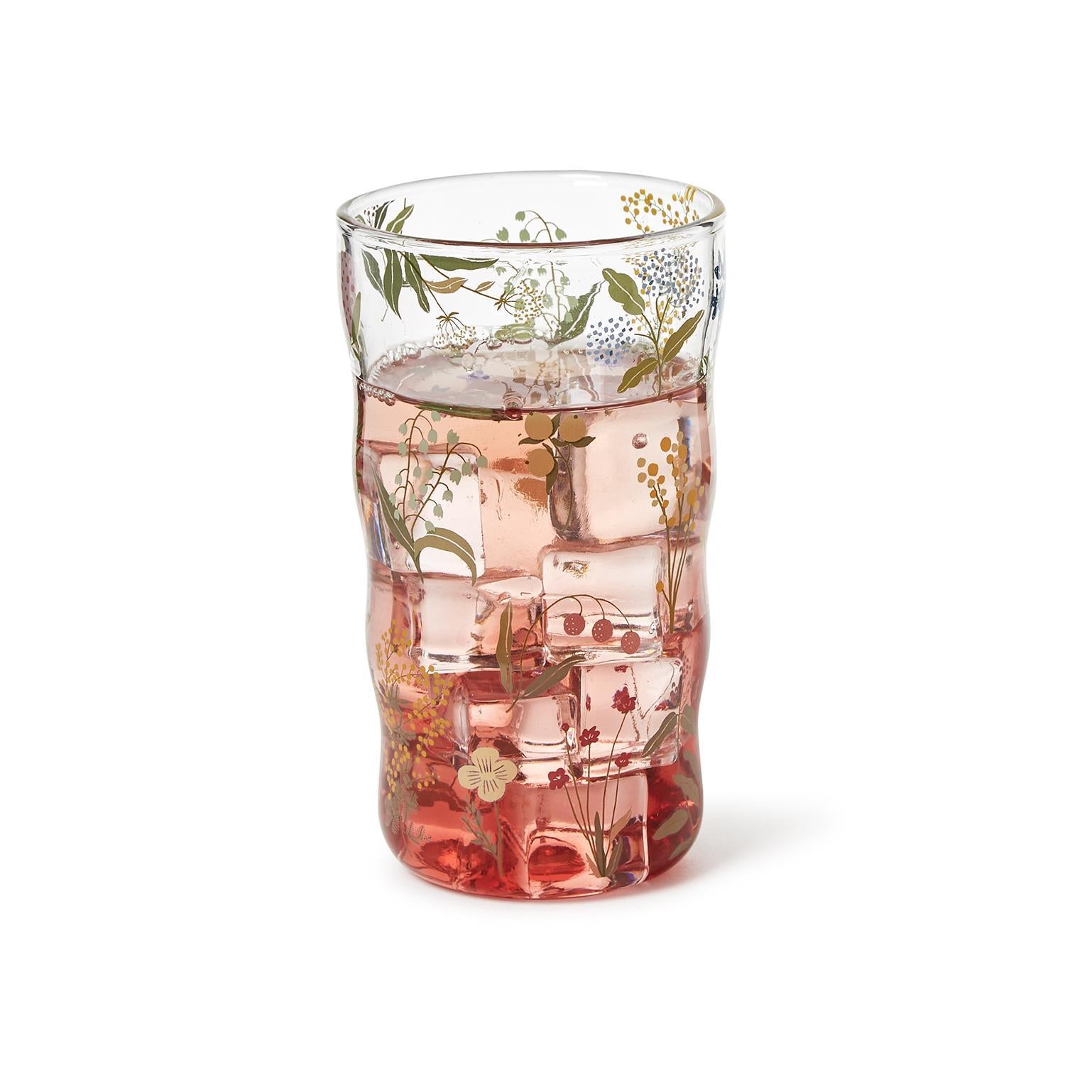 Garden Delight Tumbler Drinking Glass Set of 18