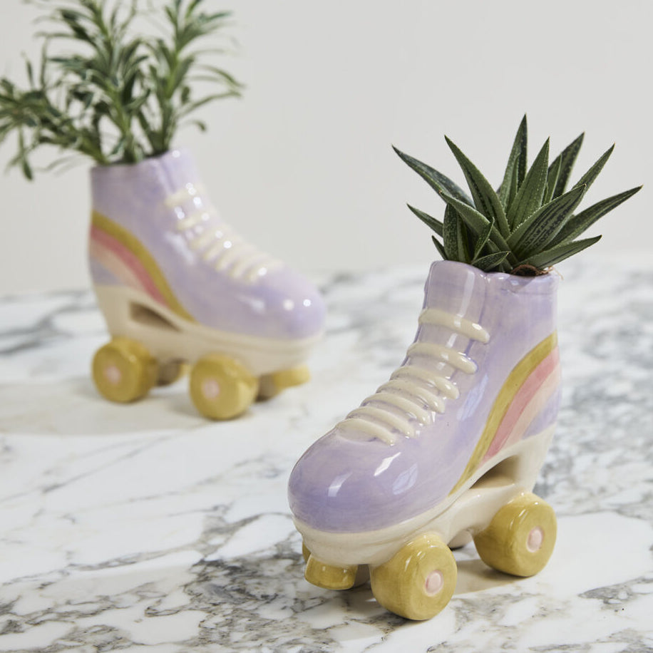 Rollerskate Planter, a multi ceramic home decor accent