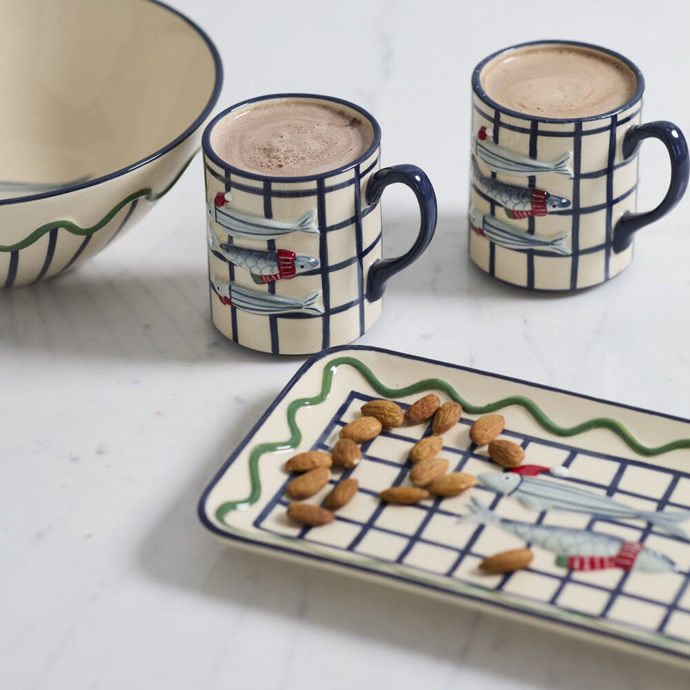 Festive Fish Platter Set of 2