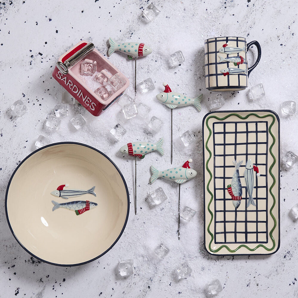 Festive Fish Serving Bowl