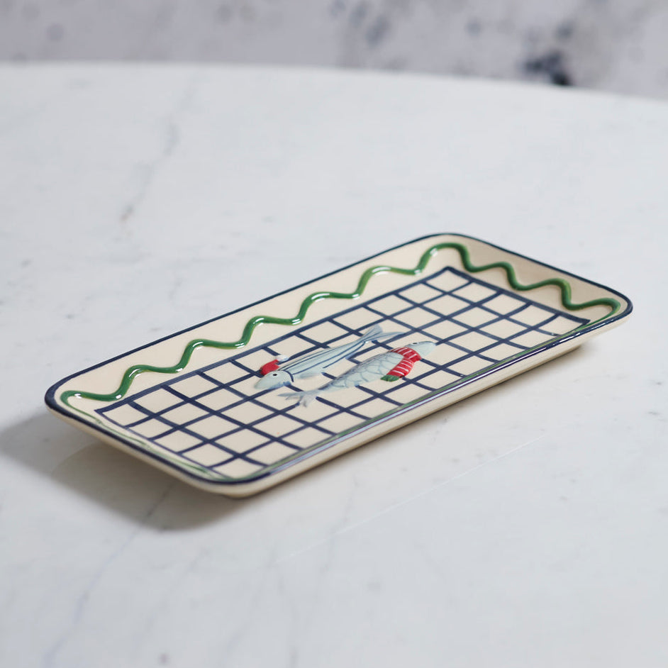 Festive Fish Platter Set of 2