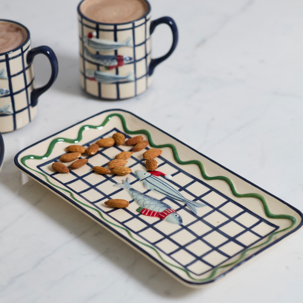 Festive Fish Platter Set of 2