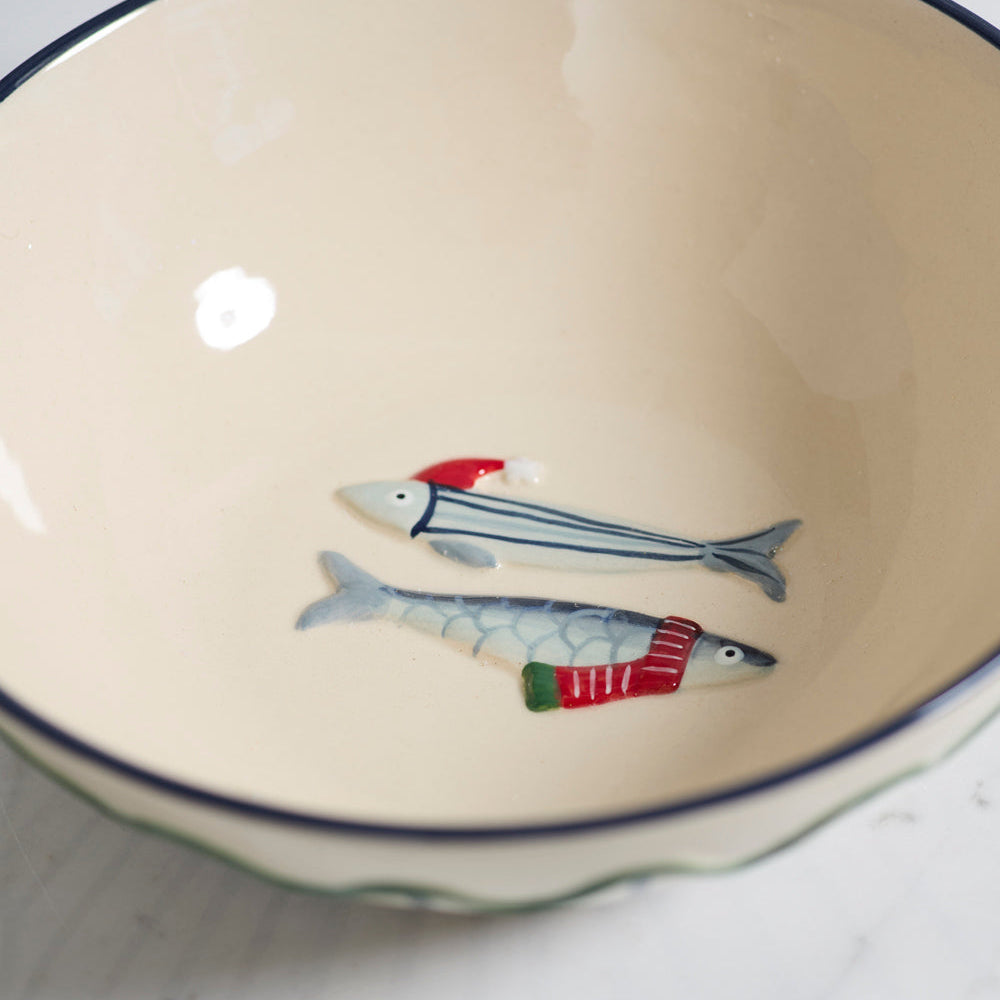 Festive Fish Serving Bowl