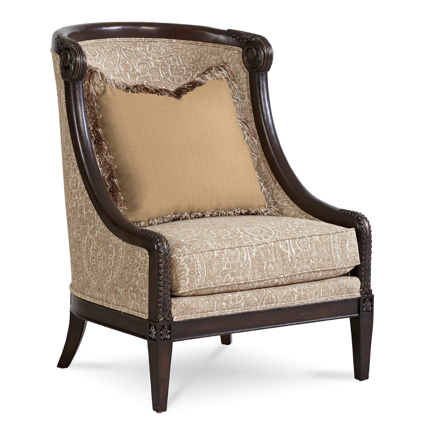 A.R.T. Furniture Giovanna Azure Carved Wood Accent Chair